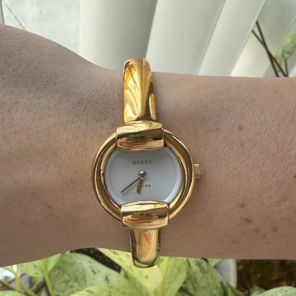 Authentic vintage gold Gucci watch